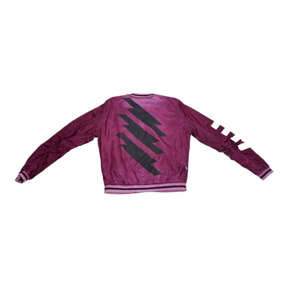Free City Life Nature Love Magenta Satin Flight Bomber Jacket Small - Picture 2 of 6
